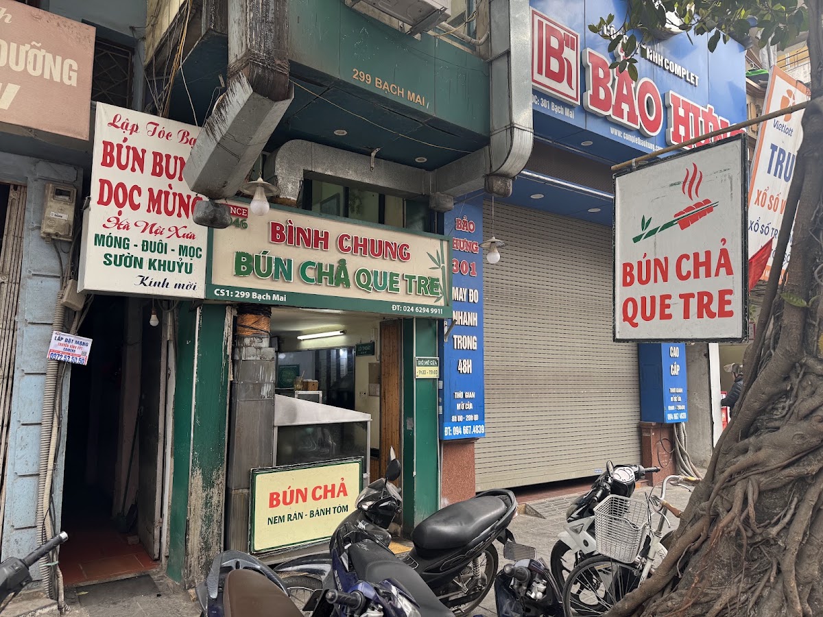 Review địa điểm Bún chả que tre Bình Chung trên Google Maps